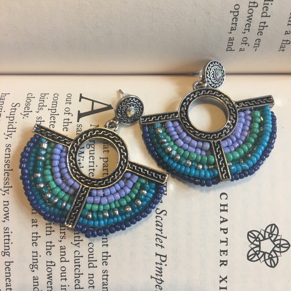 "Mina" Statement Earrings  ||  Seed Bead Earrings